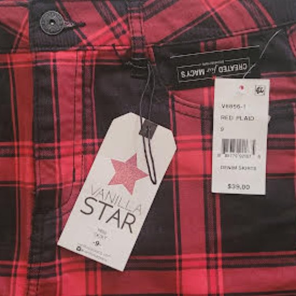 NWT Vanilla Star plaid mini skirt - juniors sz 9 - Picture 5 of 7